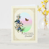 Beileid über den Verlust von Großkind, Blume Karte (Gelbe Blume)