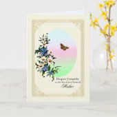 Beileid über Mutterleib, Blume und Schmetterling Karte (Gelbe Blume)