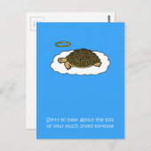 Beileid über Tortoise-Verlust von Haustieren Postkarte (Vorne/Hinten)