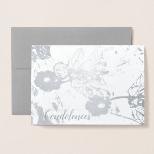 Beileid und Beileid Silberfolie Folienkarte