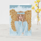 Beileid- und Beileihkarte mit Angel Karte (Gelbe Blume)