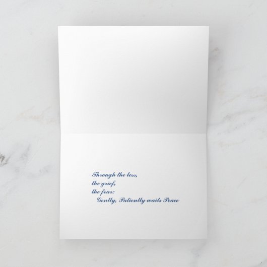 Beileid und Frieden Karte (Innenseite)