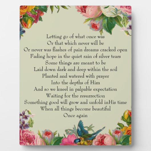 Beileid und Hoffnung Fotoplatte (Vorderseite)