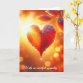 Beileid verändert Herbst Herzenleaf Karte (Gelbe Blume)