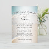 Beileid verliert einen Sohn Karte (Stehend Vorderseite)