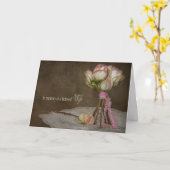 Beileid Verlust der Ehefrau Rose Bouquet Karte (Gelbe Blume)