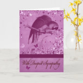 Beileid, Verlust der Papageienkarte Karte (Gelbe Blume)