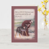 Beileid Verlust des Hundes, St. Francis, Religiös Karte (Gelbe Blume)