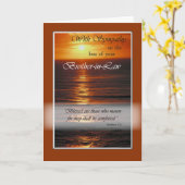 Beileid Verlust des Schwiegersohns, Sonnenuntergan Karte (Gelbe Blume)