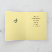 Beileid Verlust des Vaters, Lilien, Kreuz Karte (Innenseite)