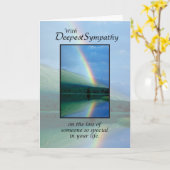 Beileid Verlust des Vaters Regenbogen Karte (Gelbe Blume)