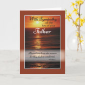 Beileid Verlust des Vaters, Sonnenuntergang, Ozean Karte (Gelbe Blume)