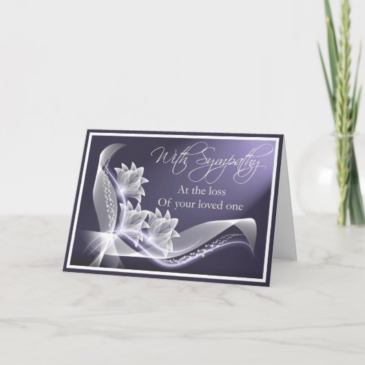 Beileid - Verlust einer geliebten Karte (Vorderseite)