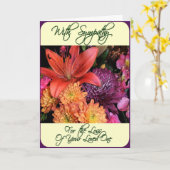 Beileid - Verlust einer geliebten Karte (Gelbe Blume)