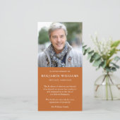 Beileid Verlust Foto Herbstbeerdigung Danke Karten (Stehend Vorderseite)