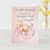 Beileid Verlust Geburtsterblichkeit Schmetterling Karte (Gelbe Blume)