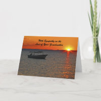 Beileid Verlust Großmutter, Fischerboot Sonnenunte