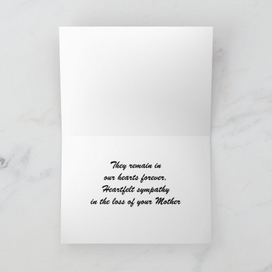 BEILEID - VERLUST IHRER ***MUTTER*** KARTE (Innenseite)