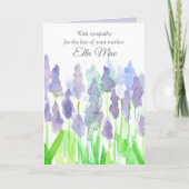 Beileid Verlust von Blume Individuelle Name Karte (Vorderseite)