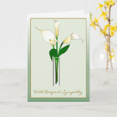 Beileid-Verlust von Bruder von uns:Calla Lilies Karte (Gelbe Blume)