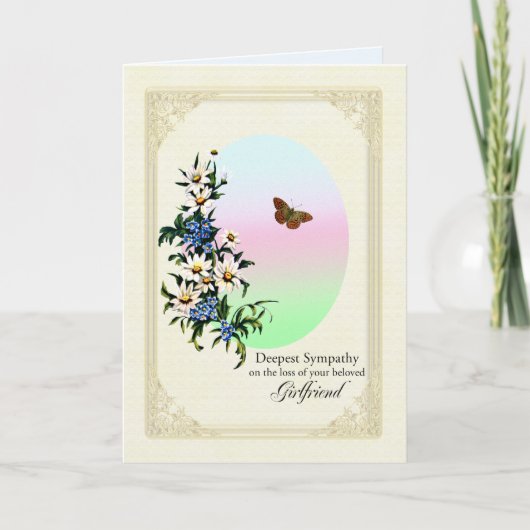 Beileid Verlust von Freundin, Blume Karte (Vorderseite)
