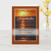 Beileid Verlust von Großmutter, Sonnenuntergang üb Karte (Gelbe Blume)