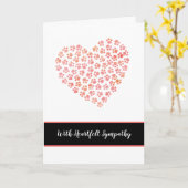 Beileid Verlust von Katzen oder Hund Herzklopfen B Karte (Gelbe Blume)