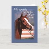 Beileid Verlust von Pferd, blau Karte (Gelbe Blume)