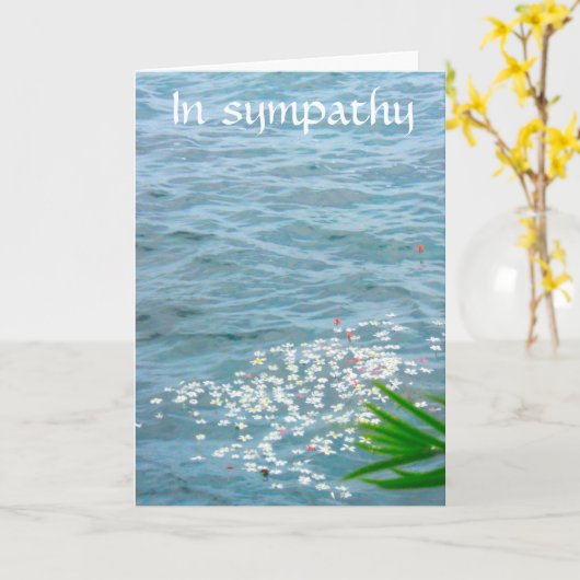 Beileid Verse Karte (Gelbe Blume)