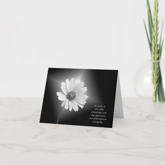 Beileid Vielen Dank an die Familie Dankeskarte (Vorderseite)