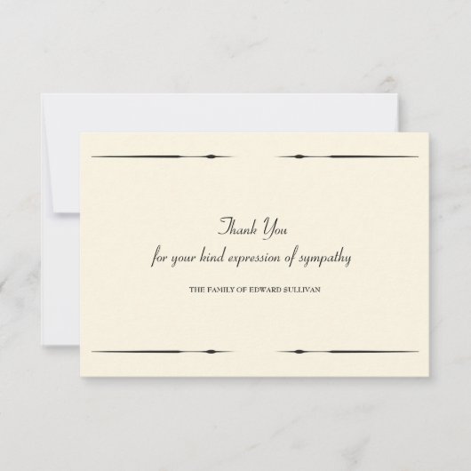 Beileid Vielen Dank Anmerkungen Dankeskarte (Vorderseite)