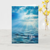 Beileid Vielen Dank Blue Ocean Sunlight and Sea Karte (Gelbe Blume)