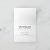 Beileid Vielen Dank Dankeskarte (Innenseite)