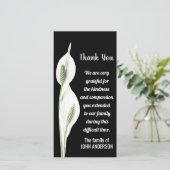 Beileid Vielen Dank, dass Sie die White Lily Blume Dankeskarte (Stehend Vorderseite)