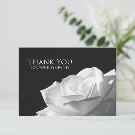 Beileid Vielen Dank, dass Sie eine Flachkarte habe Dankeskarte (Stehend Vorderseite)