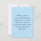 Beileid Vielen Dank, dass Sie eine Flachkarte habe Dankeskarte (Rückseite)