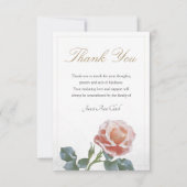 Beileid Vielen Dank, dass Sie eine Karte mit Rose  (Vorderseite)