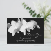 Beileid Vielen Dank Flachkarte - Orchideen Dankeskarte (Stehend Vorderseite)