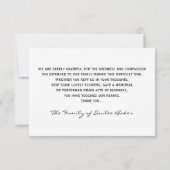 Beileid Vielen Dank Flachkarte - Orchideen Dankeskarte (Rückseite)