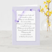 Beileid Vielen Dank, Frau Lavender Border Karte (Gelbe Blume)