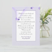 Beileid Vielen Dank, Frau Lavender Border Karte (Stehend Vorderseite)