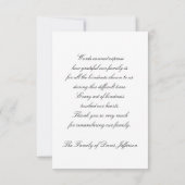 Beileid Vielen Dank für Ihre Flachkarte - Gröden Dankeskarte (Rückseite)