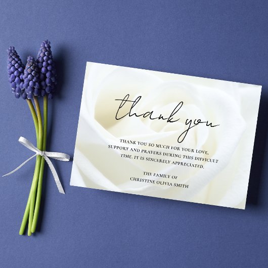 Beileid Vielen Dank für Ihre Rose Dankeskarte