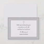 Beileid Vielen Dank für Ihre vereinfachte Karte (Vorne/Hinten)