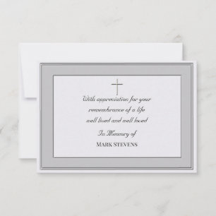 Beileid Vielen Dank für Ihre vereinfachte Karte