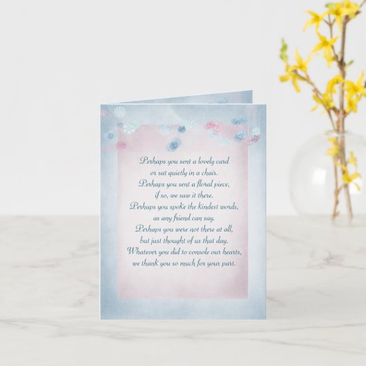 Beileid Vielen Dank Karte (Gelbe Blume)