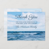 Beileid Vielen Dank Memorial Foto Beach Postcard Postkarte (Vorne/Hinten)