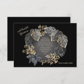 Beileid Vielen Dank mit Blätter Card Einladung (Vorne/Hinten)