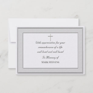 Beileid Vielen Dank Simplistic Card (texturiert) Einladung