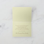 Beileid Vintager Rahmen Danke Notizkarte (Innenseite)